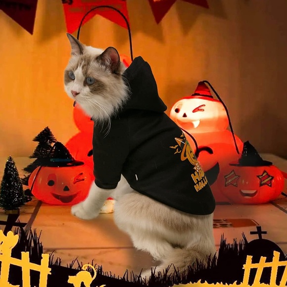 MESHEEN Dog Hoodie for Puppy and Kitty Made of Soft Comfortable Fabric Print MD - Picture 3 of 6